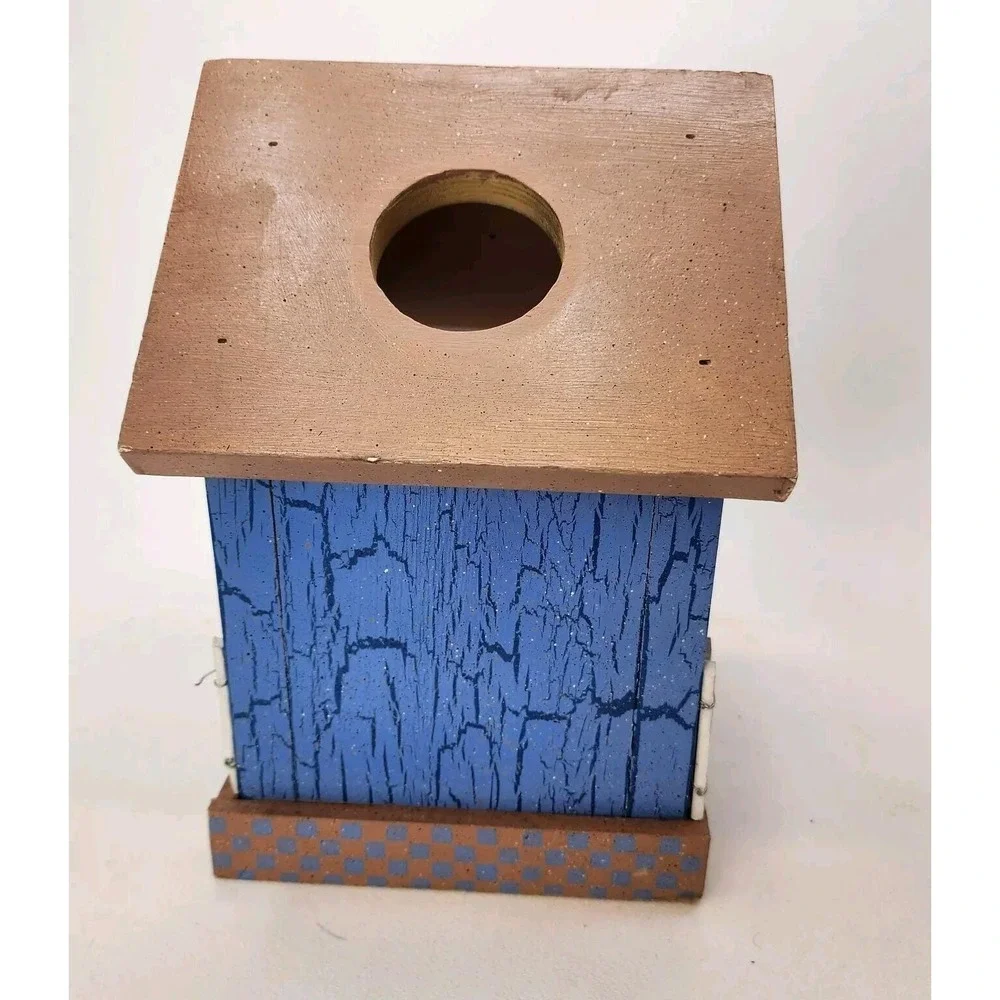 Custom Hand Painted Wild Bird Feeder House 9.5